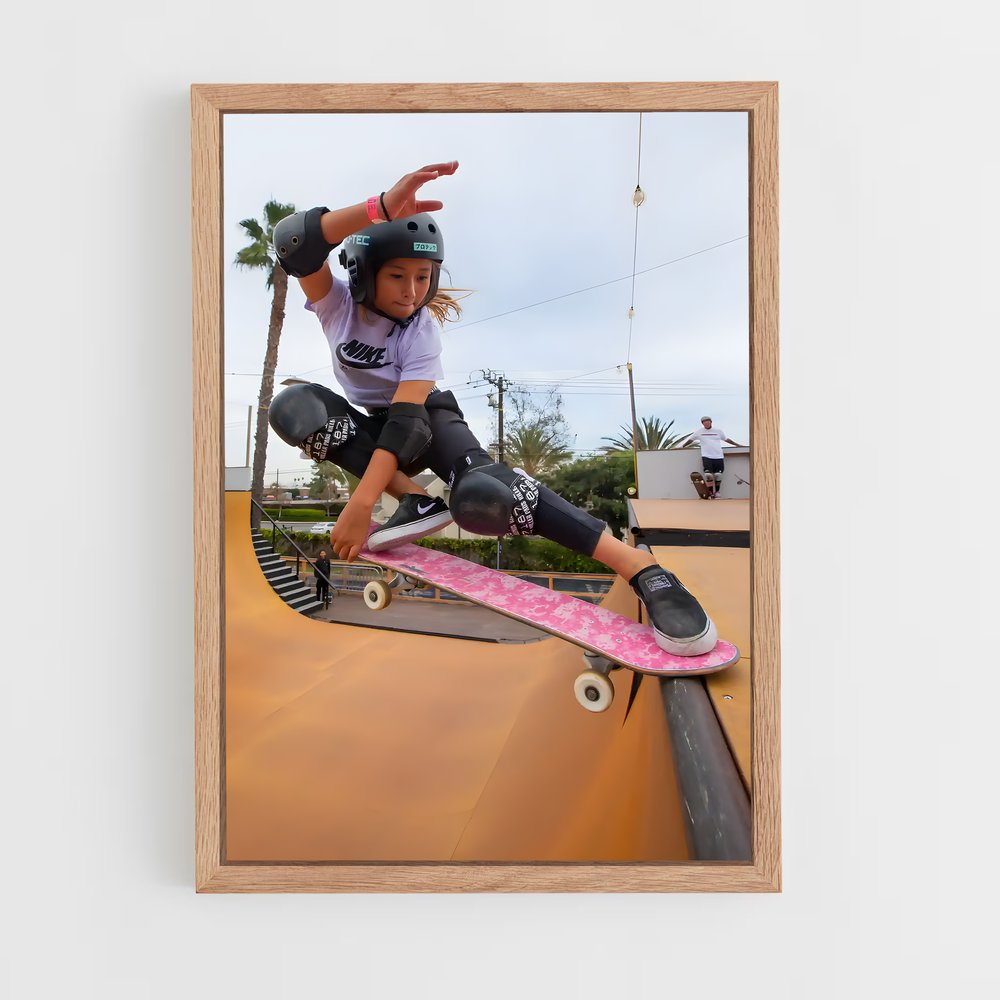 Poster Trick Girl – affiche Skateboard (vue 4)